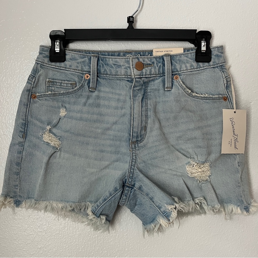 Target Universal Thread vintage stretch high rise shorts size 0 light blue